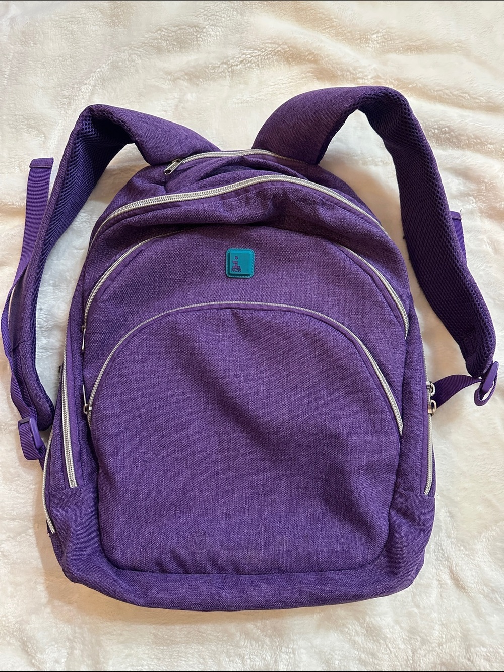 IPACK 17” Expandable Purple Y2K Trendy Minimalist Backpack